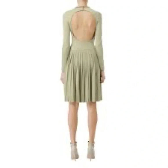 Burberry Open Back Chain Stretch Crepe Dress B636 - Picture 2 of 9